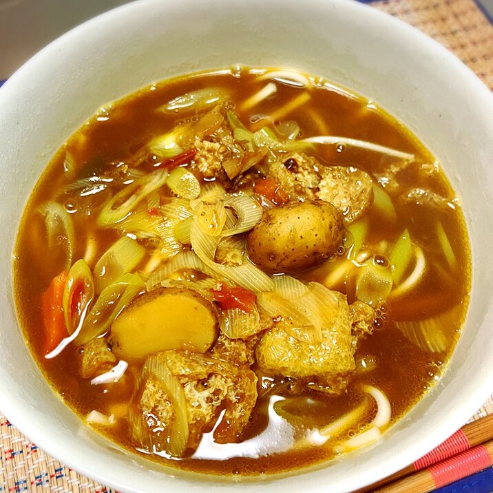 昨日のカレーで　カレーうどん